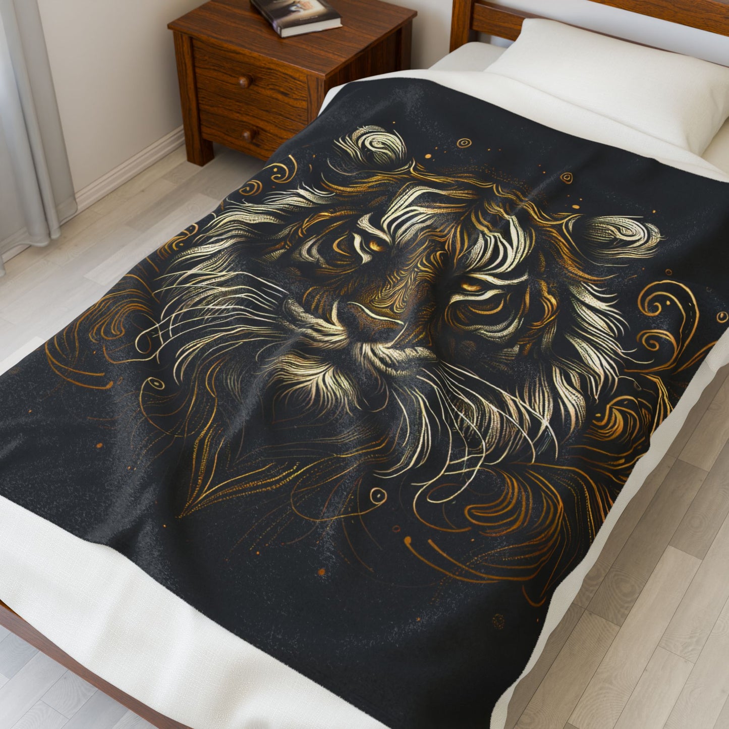Majestic Feline Fantasy - Plush Blanket