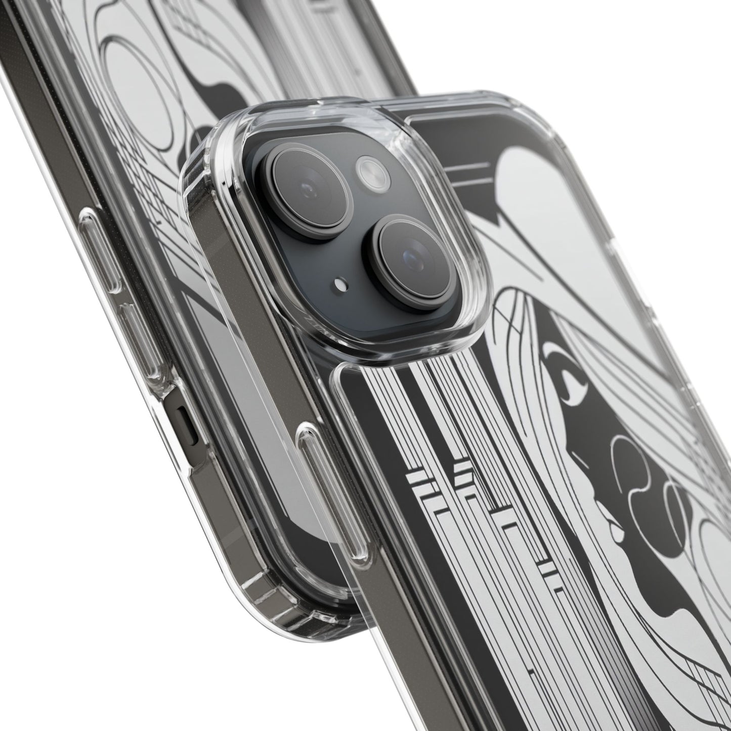 Transparent Silhouette of a Modern Vision Iphone Case Compatible With Iphone 16 15 14 - Clear Phone Cover