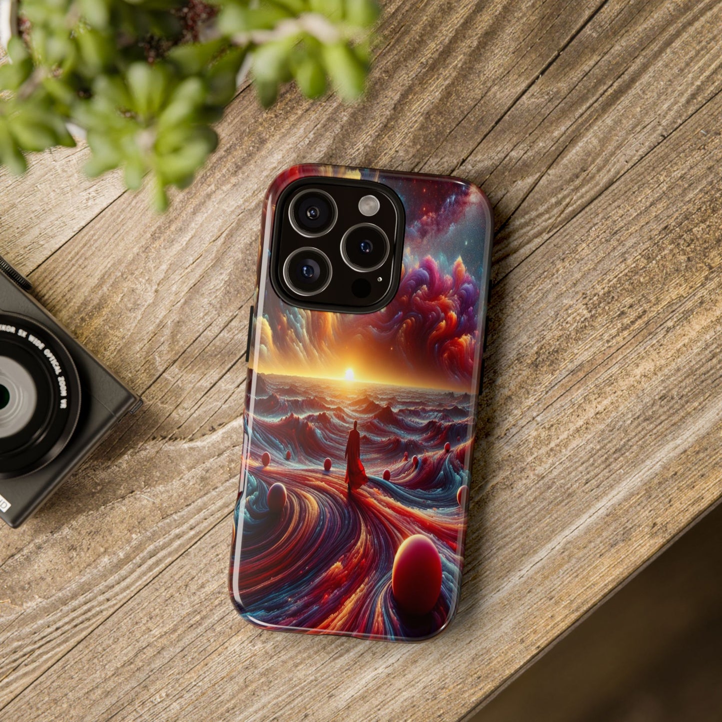 Journey Through Celestial Waves - Phone Case