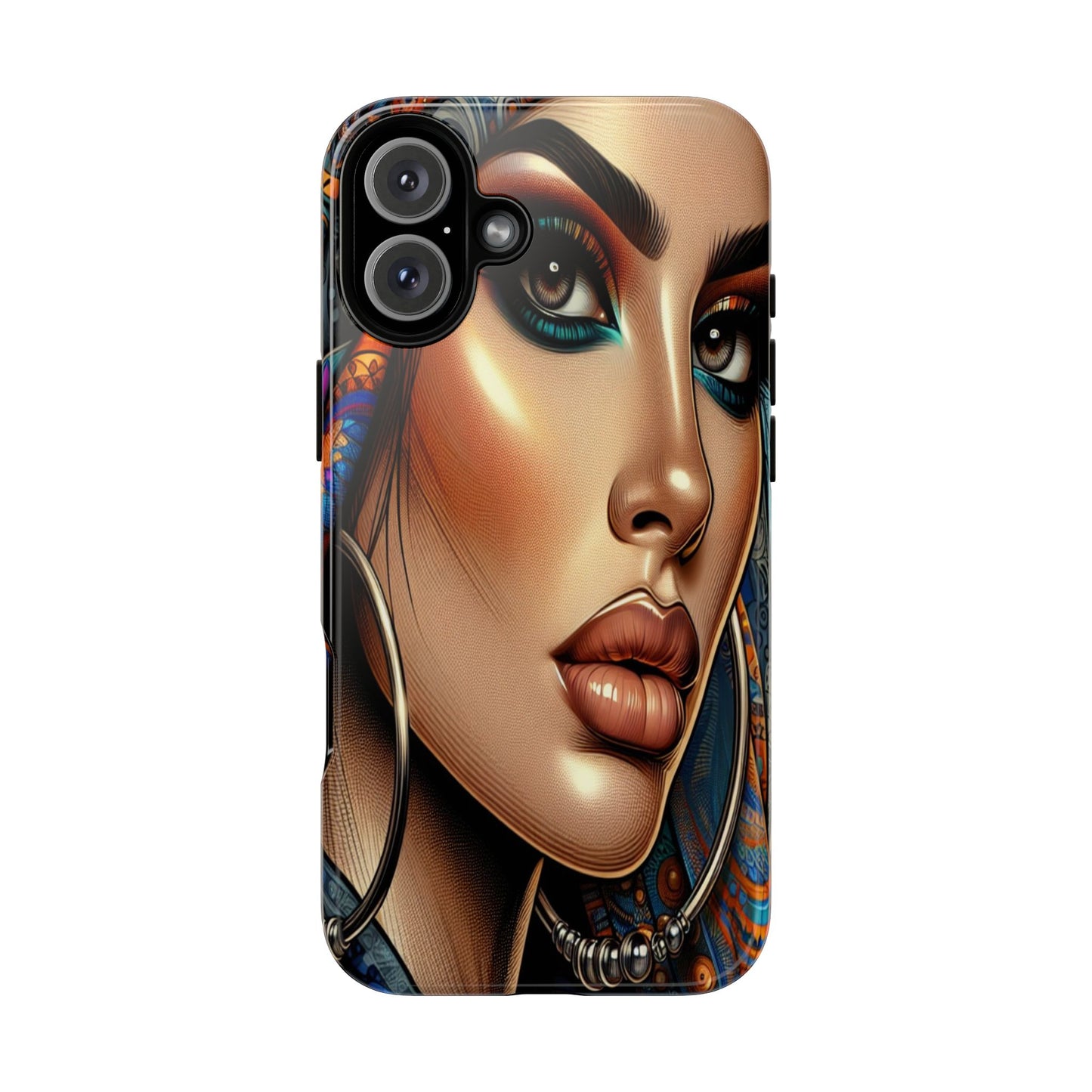 Protective Mystical Portrait in Patterns Iphone Case Compatible With Iphone 16 15 14 - Phone Cover