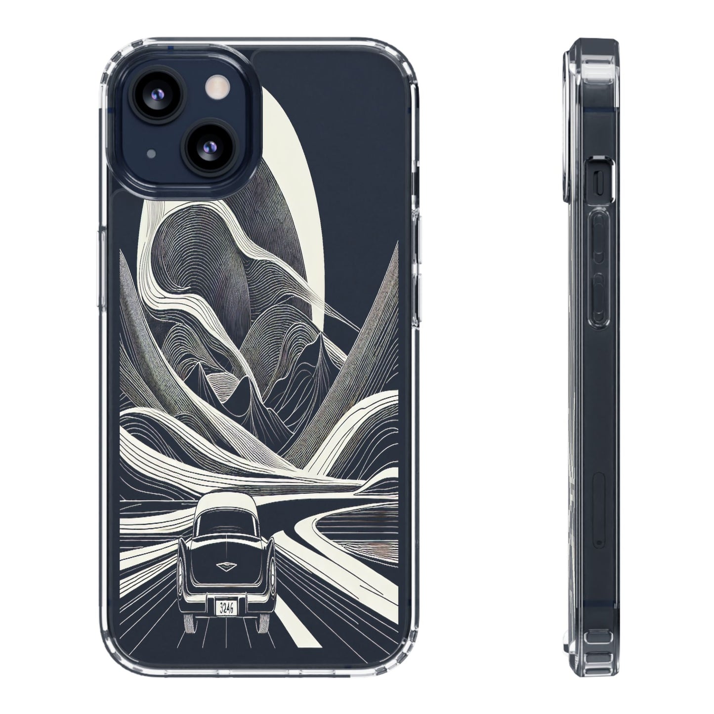 Journey Through the Curves - Clear Phone Case