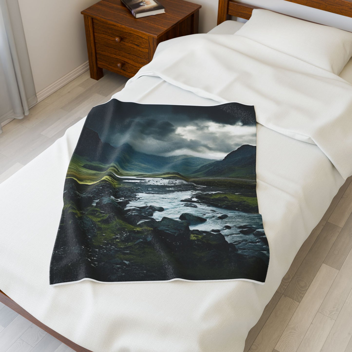 Mystic Highlands River Passage- Plush Blanket