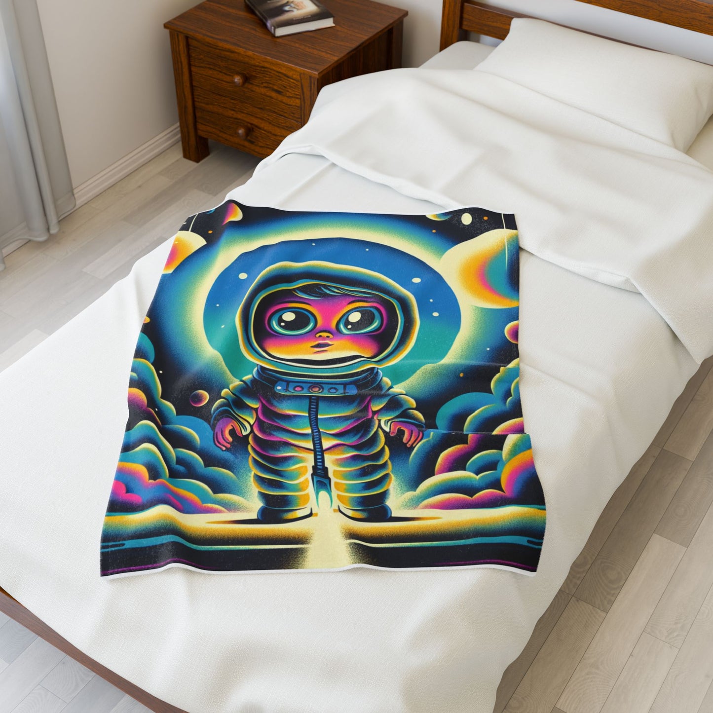 Cosmic Explorer in Orbit - Plush Blanket