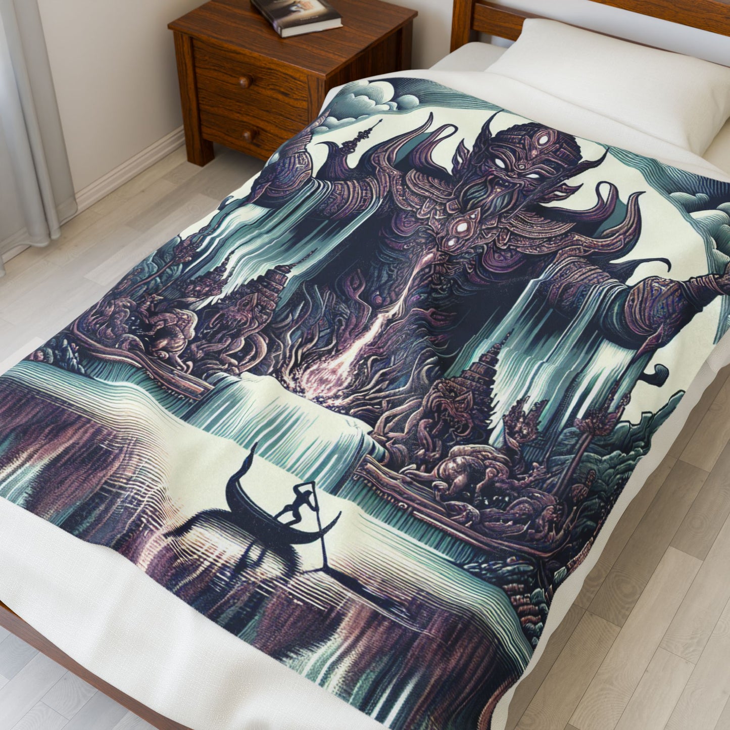 Mystic Guardian of the Waters - Plush Blanket