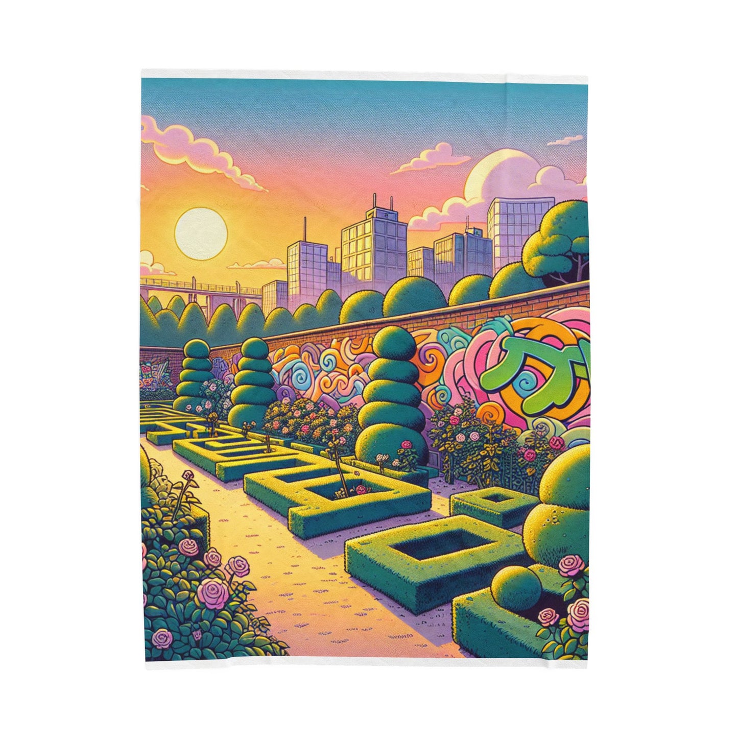 City Oasis of Enchantment - Plush Blanket