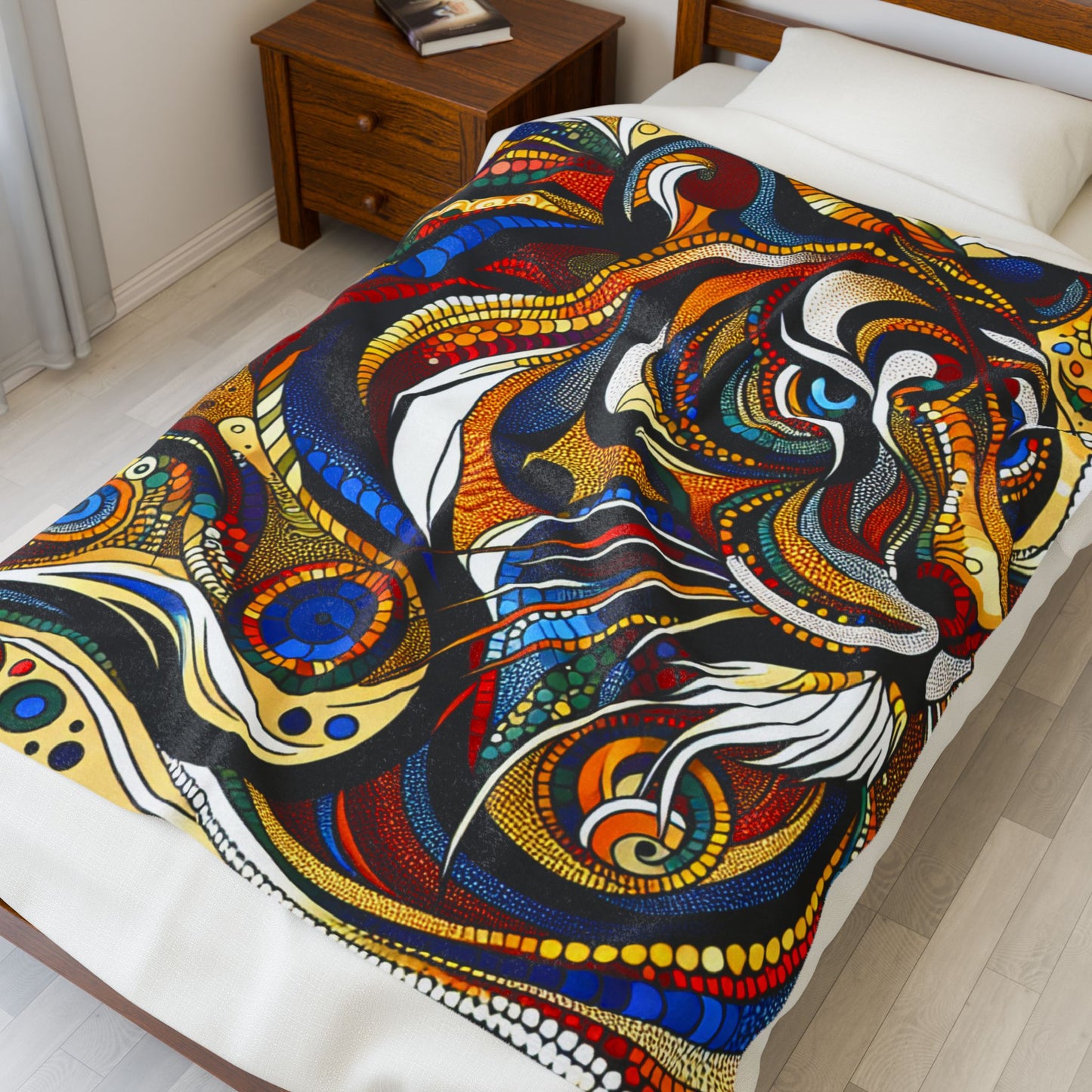 Tiger in Motion - Plush Blanket