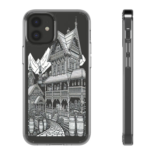 Transparent Rustic Alpine Retreat Iphone Case Compatible With Iphone 16 15 14 - Clear Phone Cover