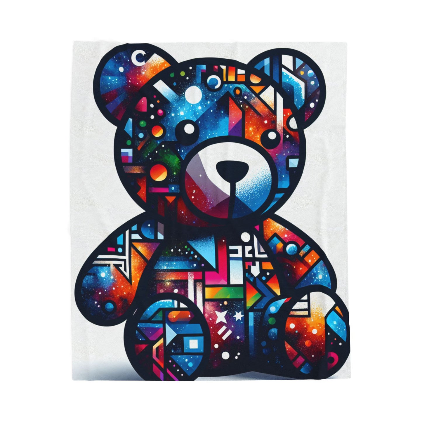 Geometric Teddy Patterns - Plush Blanket