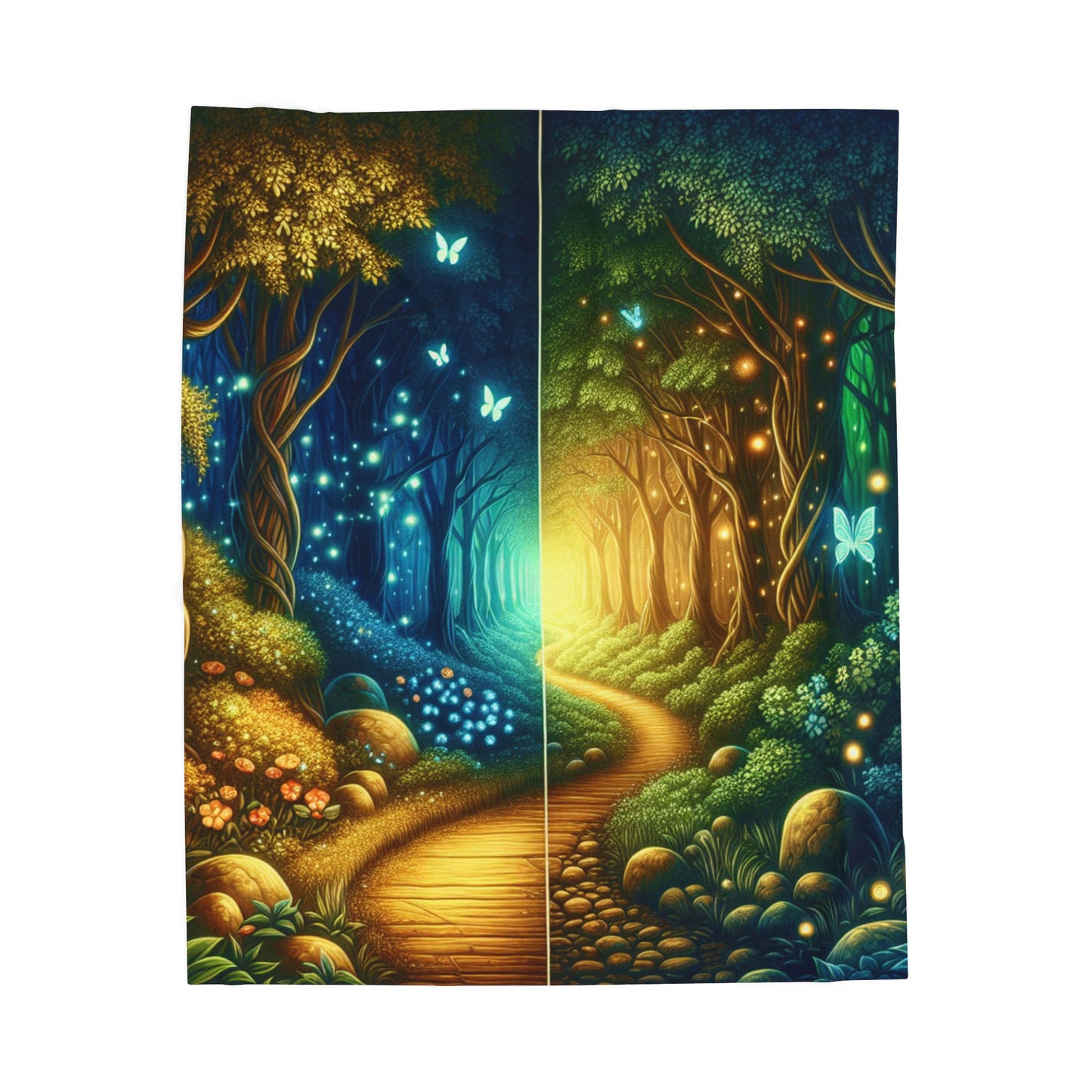 Glowing Grove Pathways- Plush Blanket