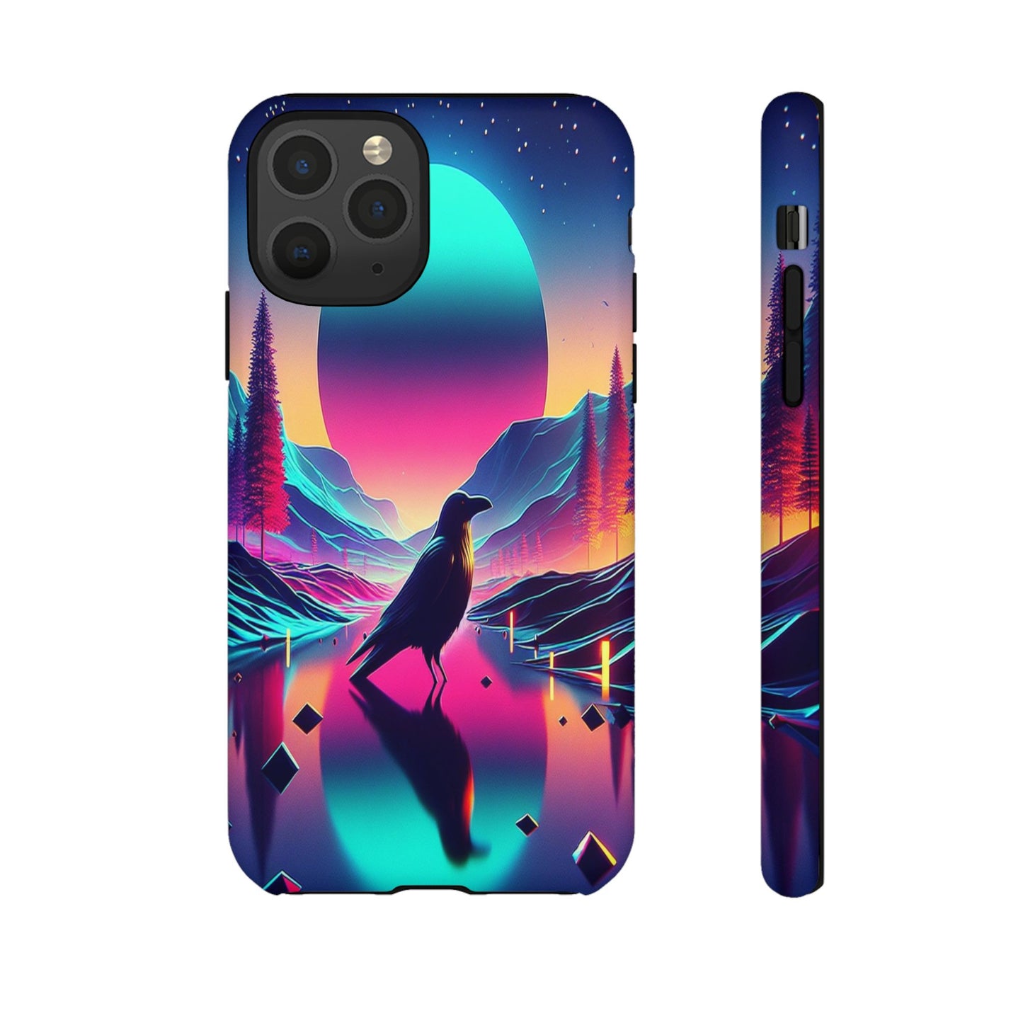 Celestial Horizon with Raven - Phone Case