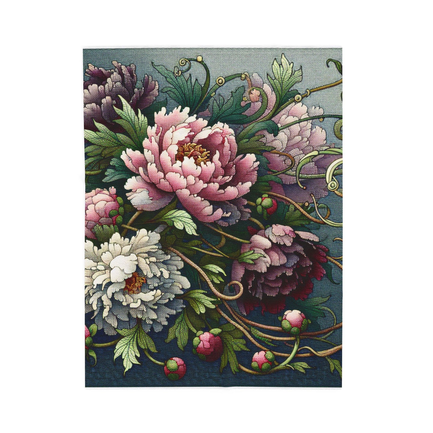 Peony Flourish - Plush Blanket