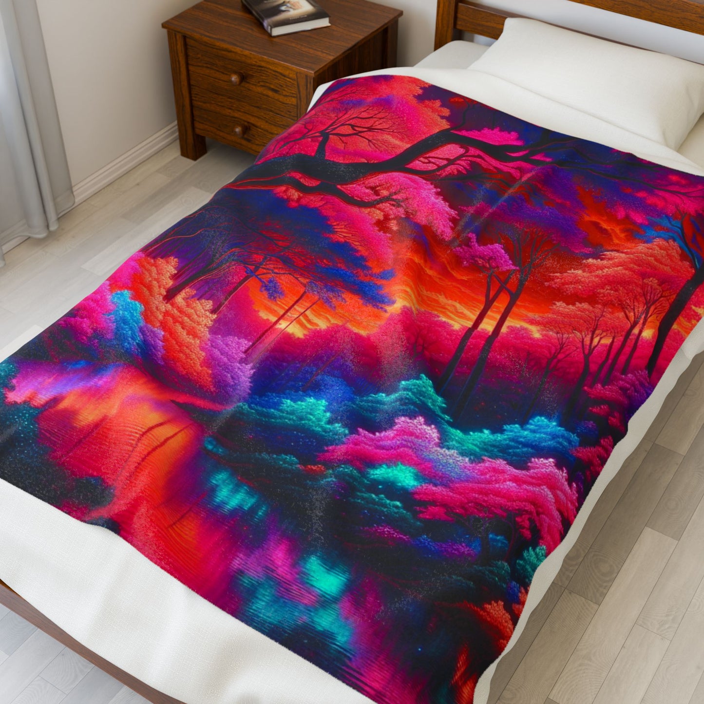 Nature's Radiance Unleashed - Plush Blanket