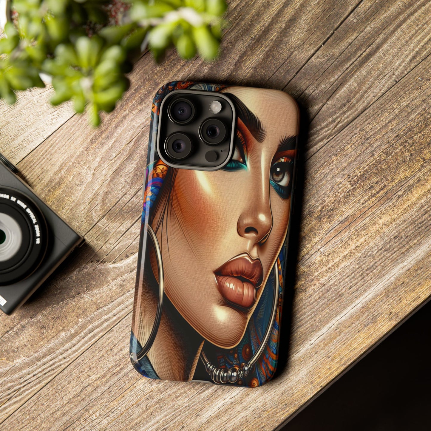 Protective Mystical Portrait in Patterns Iphone Case Compatible With Iphone 16 15 14 - Phone Cover