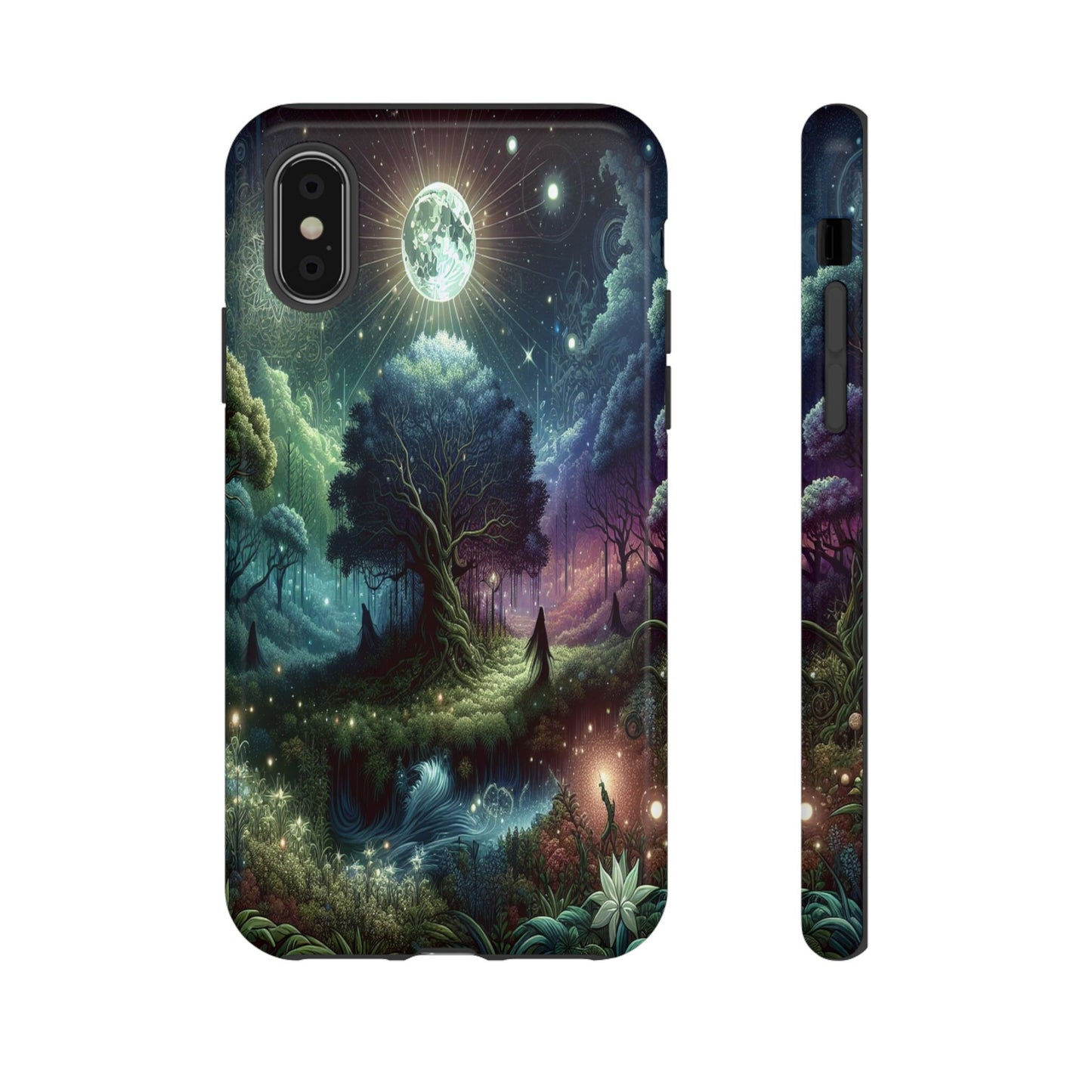 Luminous Forest Nightscape - Phone Case