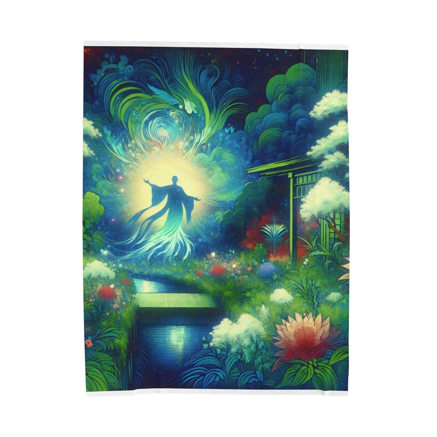 Mystic Garden Awakening - Plush Blanket