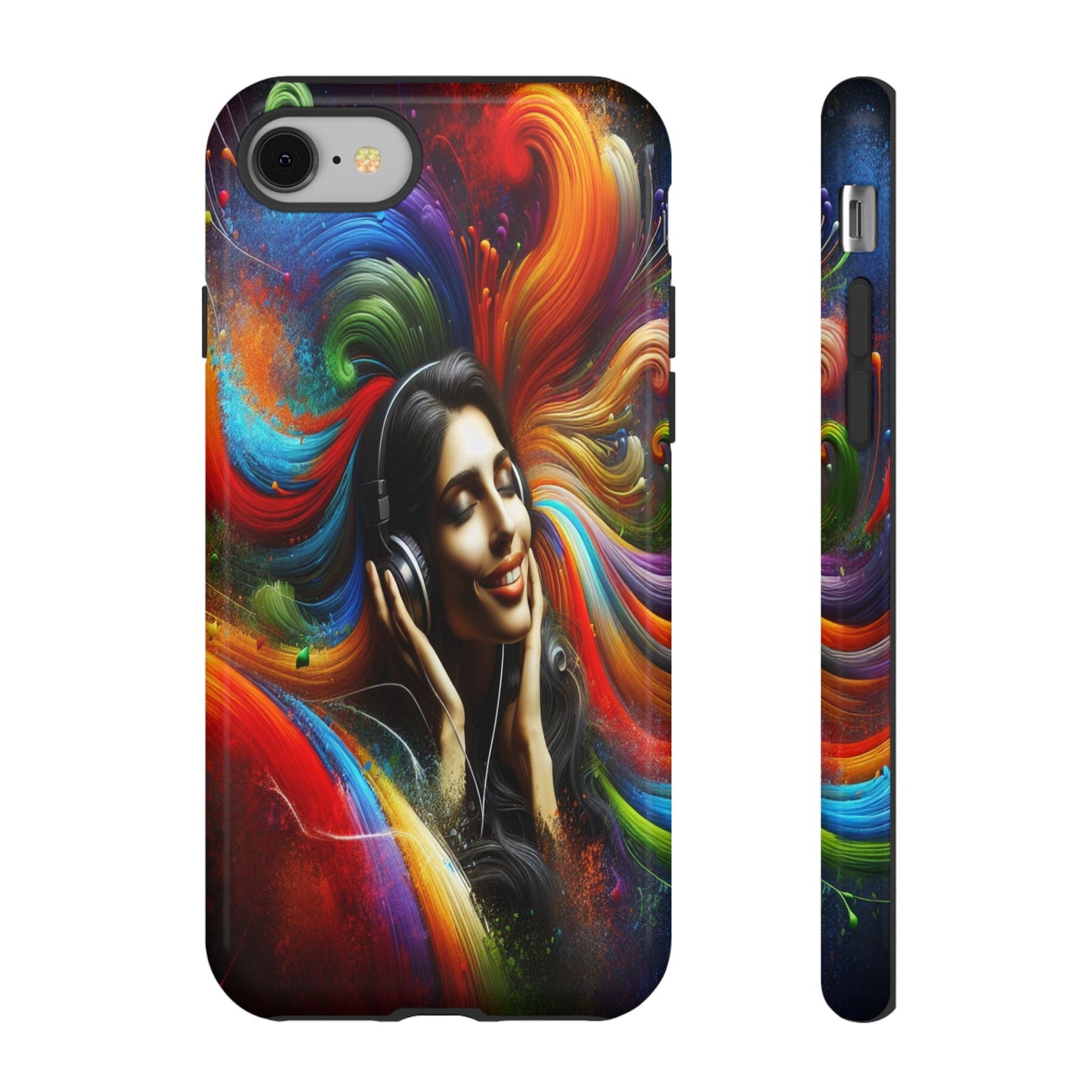 Protective Harmony in Color and Sound Iphone Case Compatible With Iphone 16 15 14 - Phone Cover