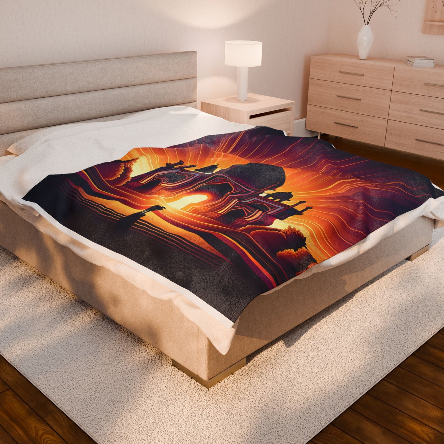 Radiance of the Grand Structure - Plush Blanket