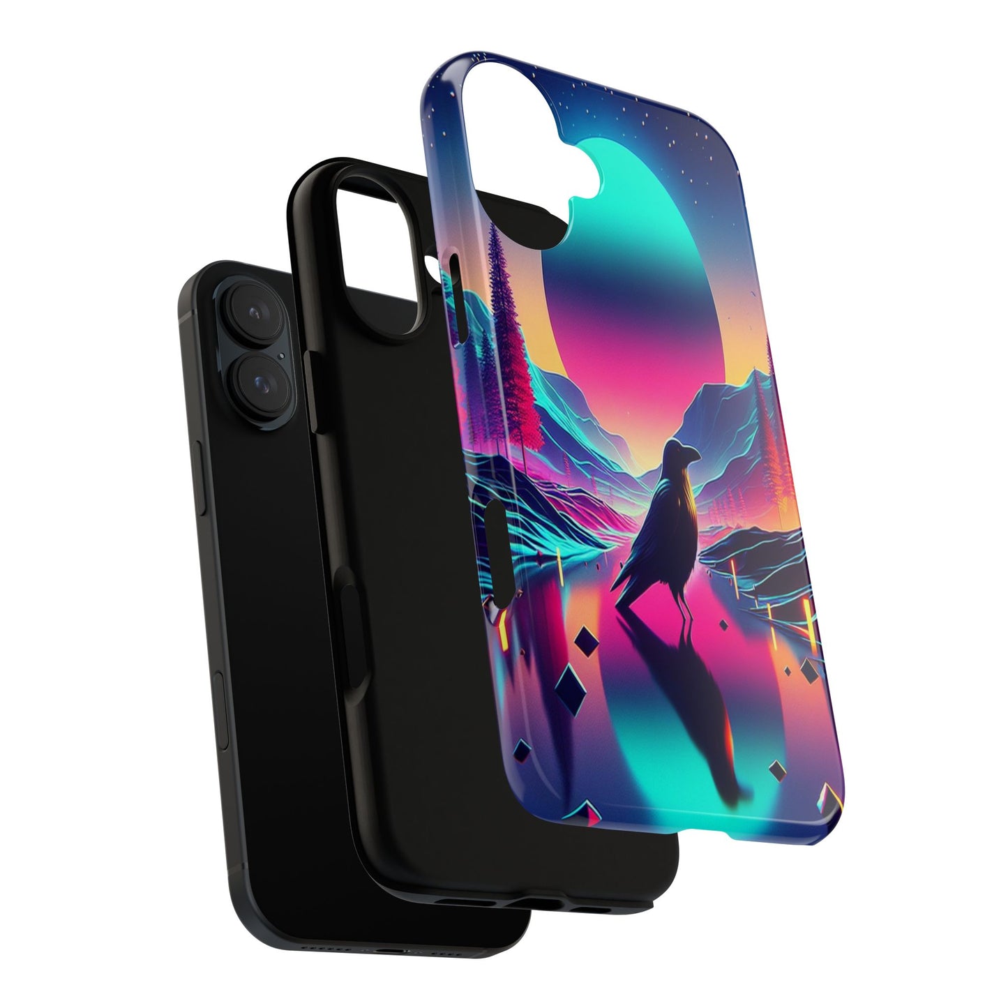 Celestial Horizon with Raven - Phone Case