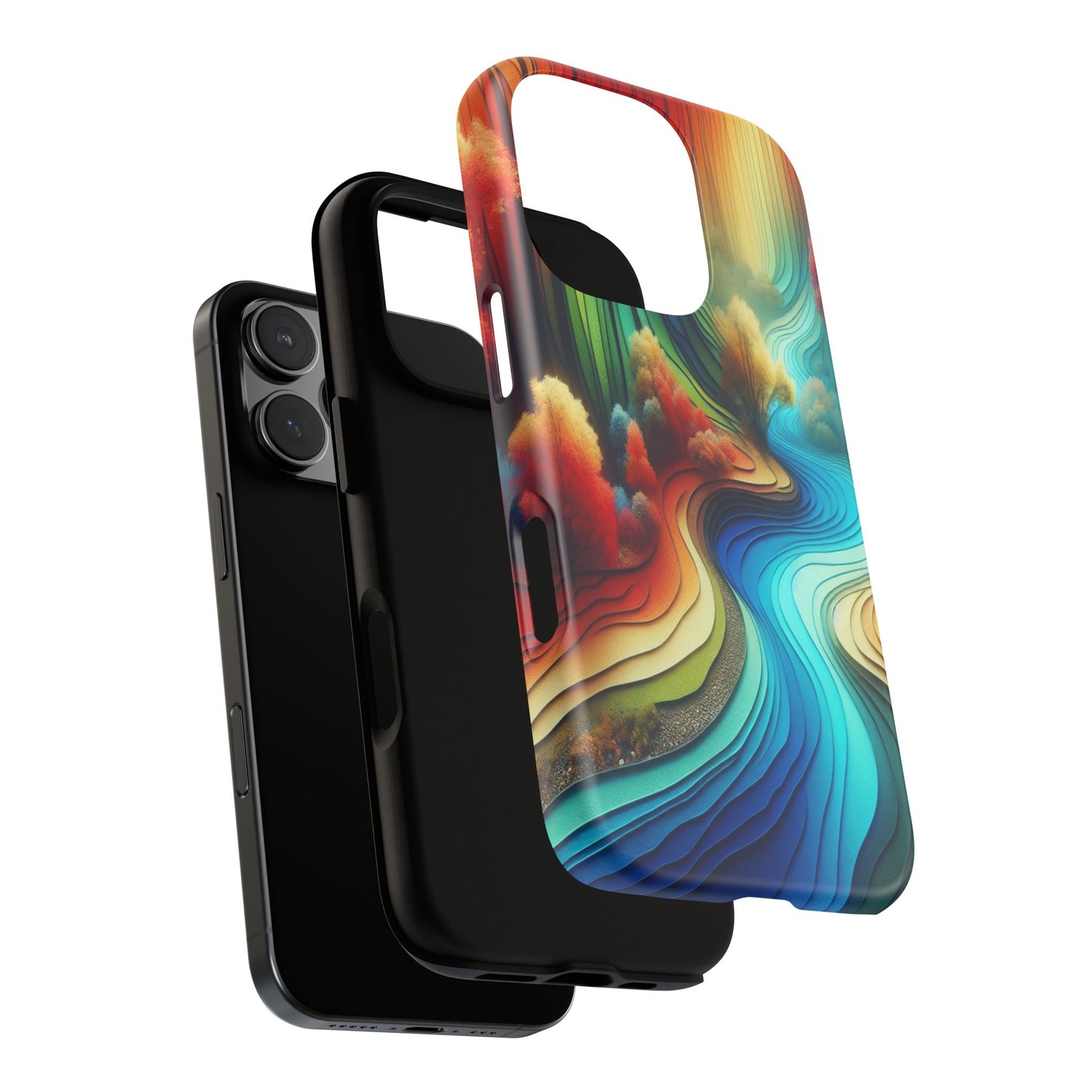 Protective River of Colors Iphone Case Compatible With Iphone 16 15 14 - Iphone Cover