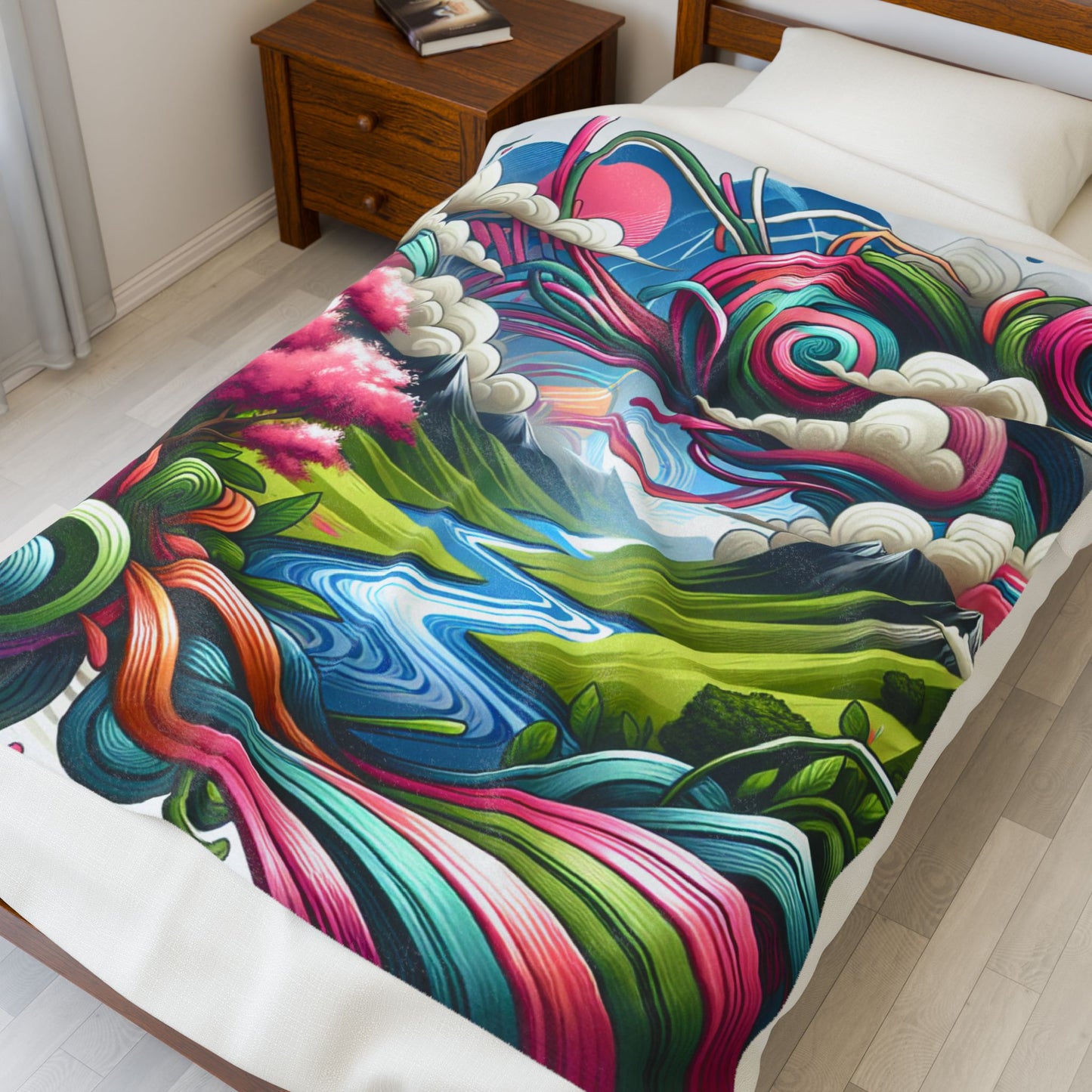 Enchanted River Odyssey - Plush Blanket