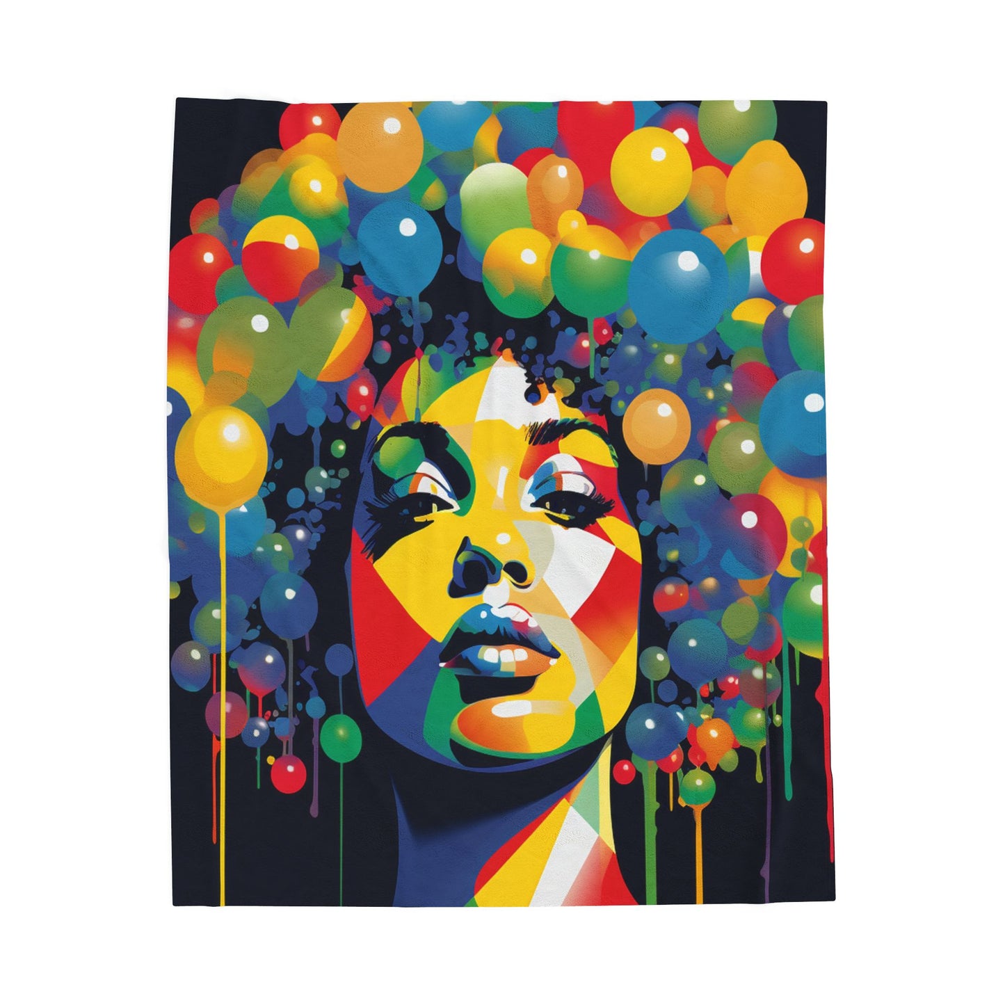 Colorful Mind Cascade- Plush Blanket