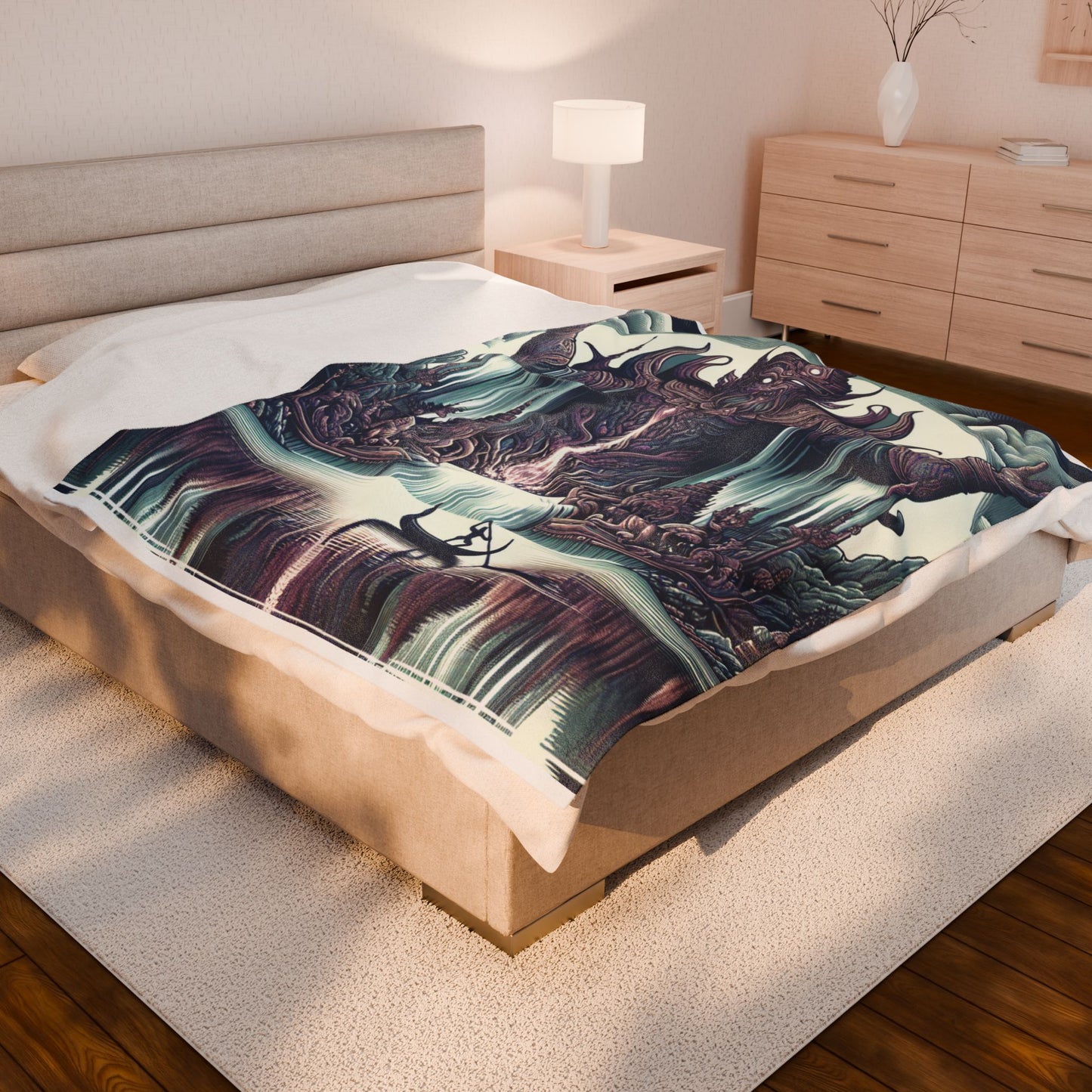Mystic Guardian of the Waters - Plush Blanket