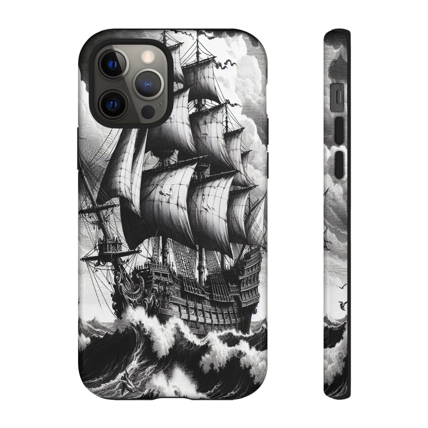 Custom ProtectiveSailing Through the TempestIphone Case Compatible With Iphone 16 15 14 - Phone Cover