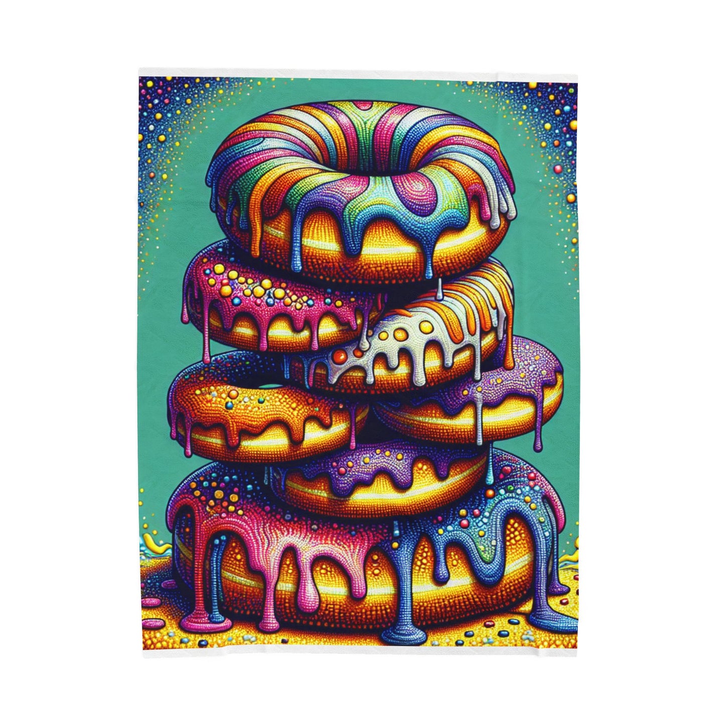 Bursting Donut Delights - Plush Blanket