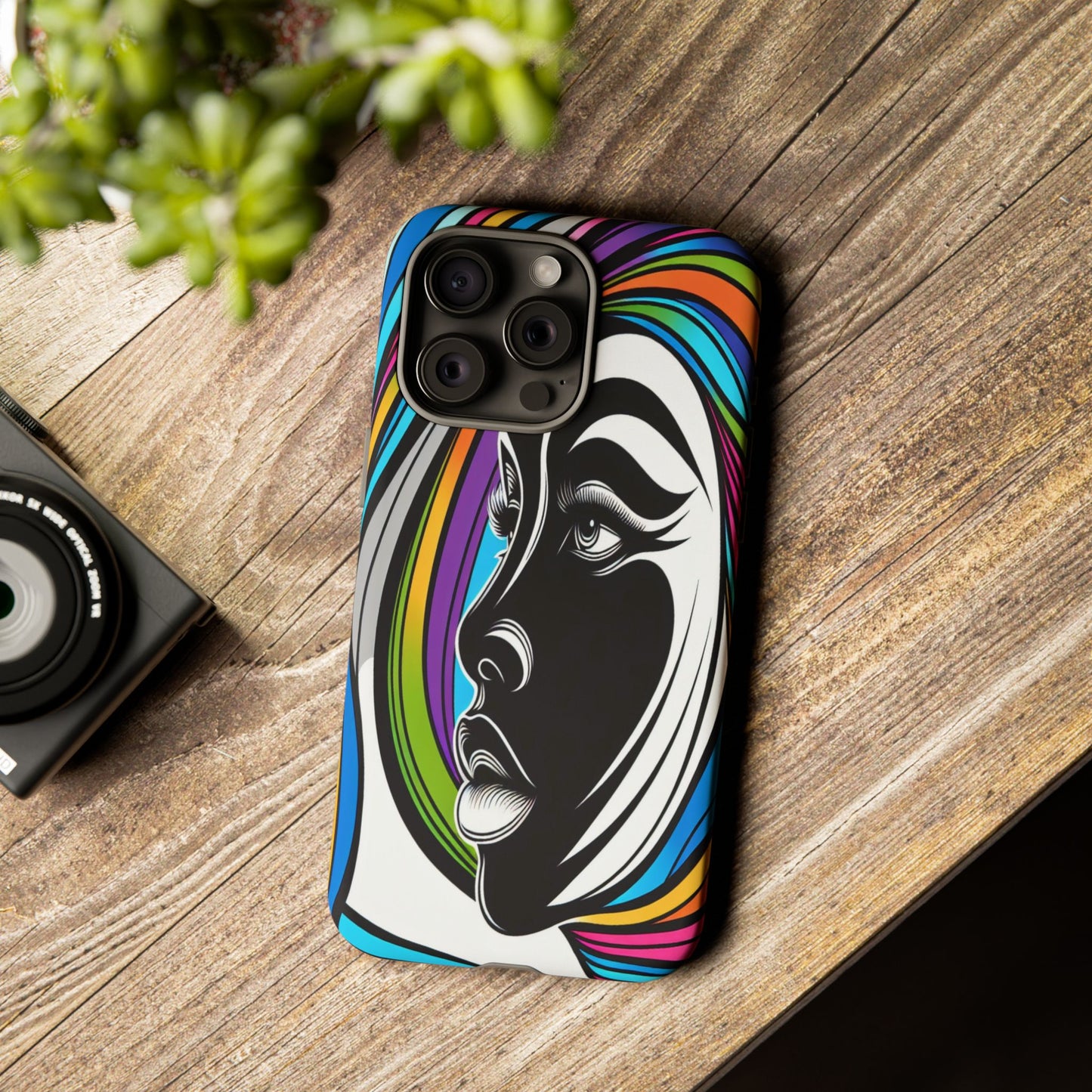 Colorful Portrait Fusion - Phone Case