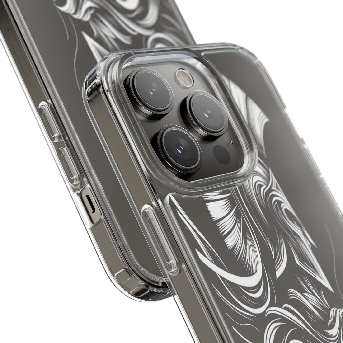 Transparent Helmeted Sentinel in Monochrome Motion Iphone Case Compatible With Iphone 16 15 14 - Clear Phone Cover