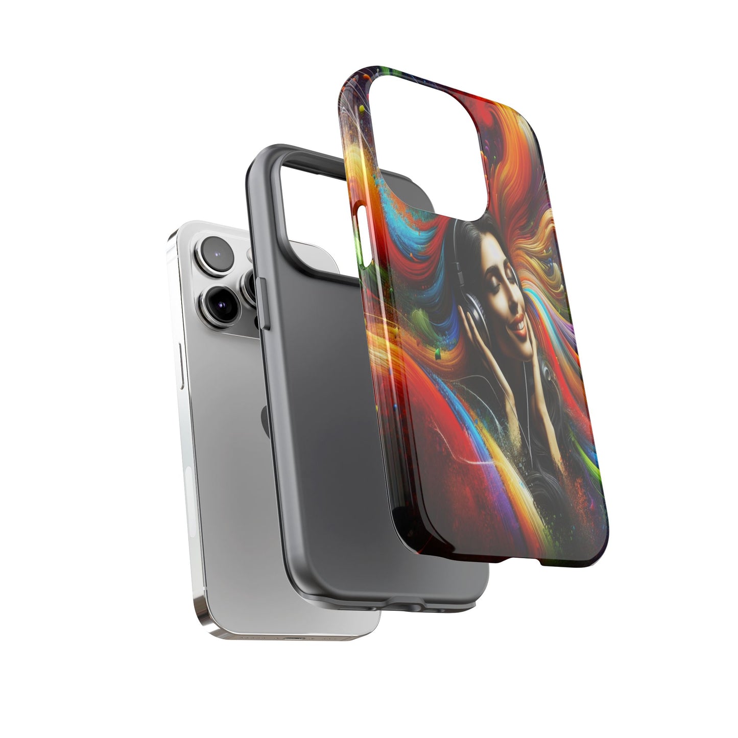 Protective Harmony in Color and Sound Iphone Case Compatible With Iphone 16 15 14 - Phone Cover