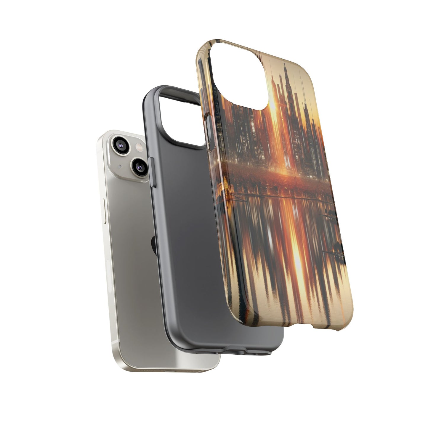 Protective Radiant Cityscape at Dusk  Iphone Case Compatible With Iphone 16 15 14 - Phone Cover