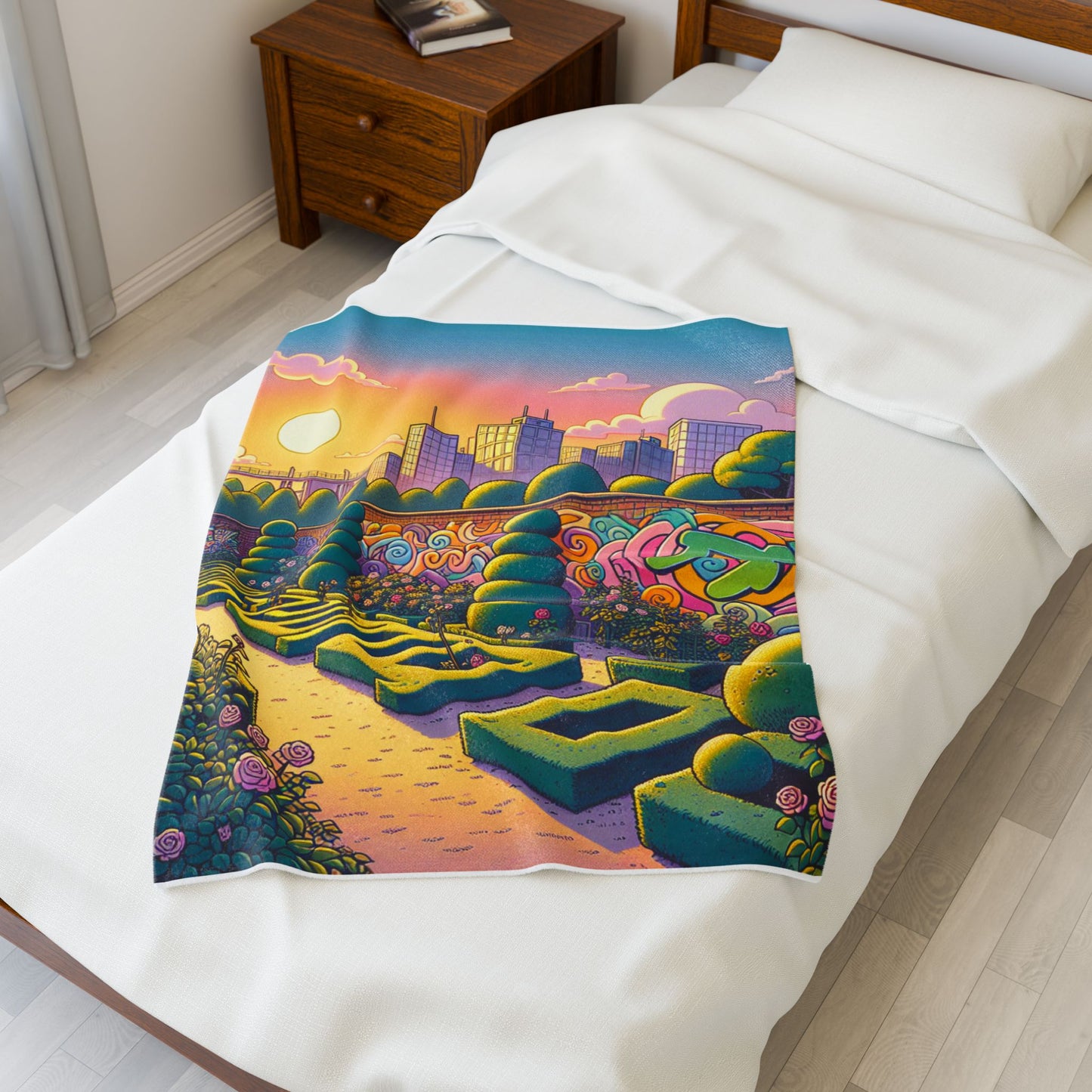 City Oasis of Enchantment - Plush Blanket