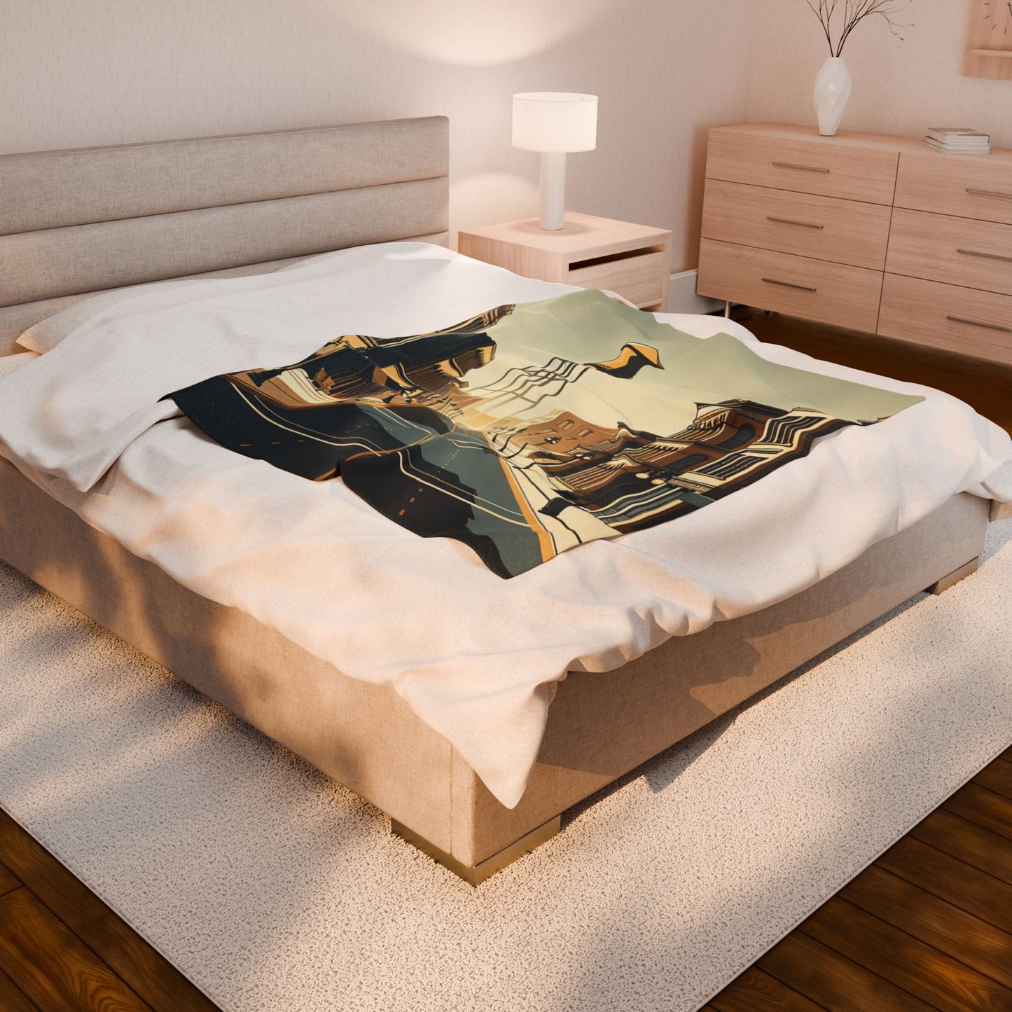 Empty Streets at Dawn - Plush Blanket