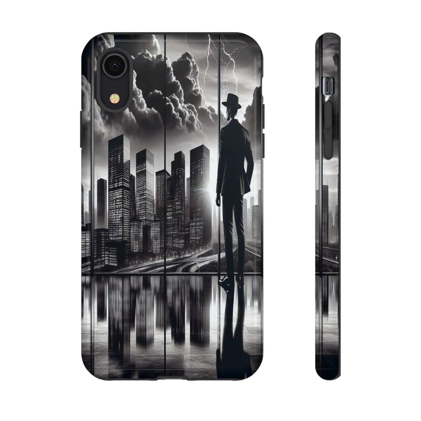 Protective Cityscape in Monochrome Moments Iphone Case Compatible With Iphone 16 15 14 - Phone Cover