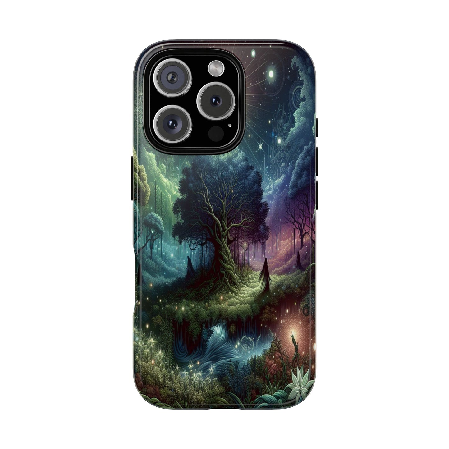 Luminous Forest Nightscape - Phone Case