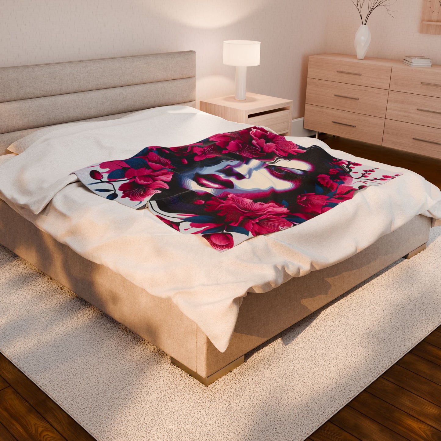 Floral Splendor - Plush Blanket