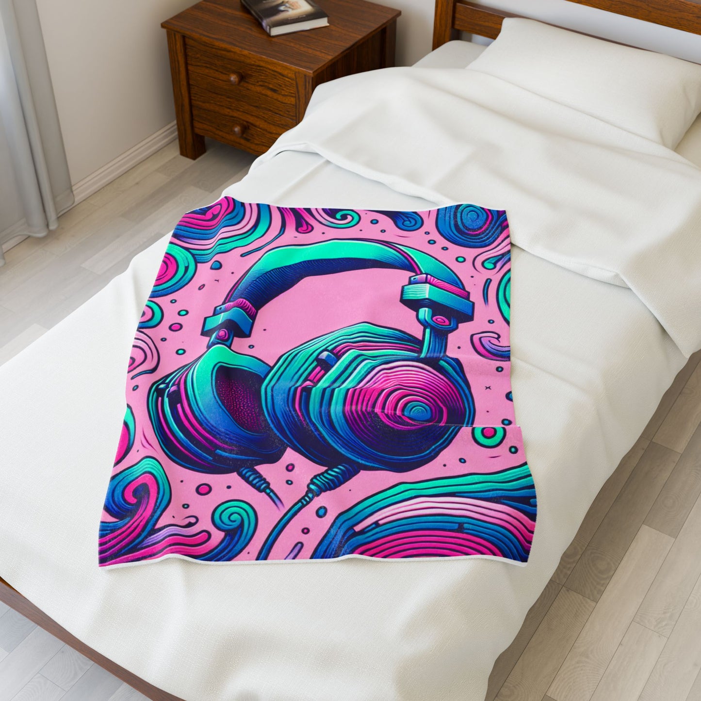Sound Waves Harmony - Plush Blanket