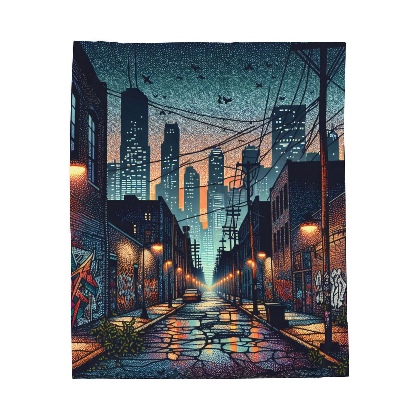 Nightfall in the Alley - Plush Blanket