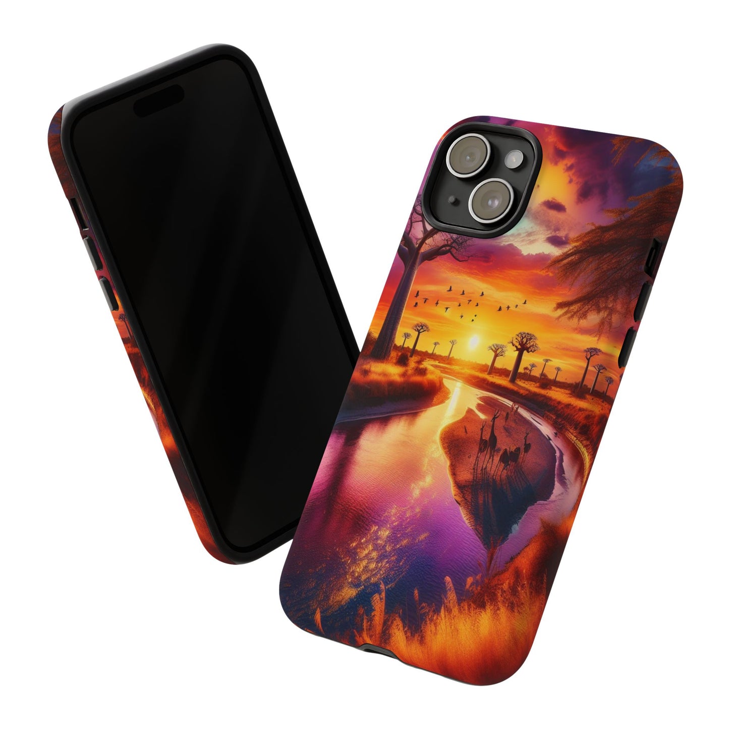 Journey Through Radiant Savannah - Phone Case