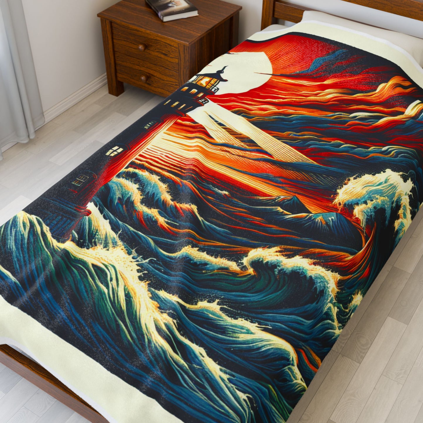 Beacon among the Waves - Plush Blanket