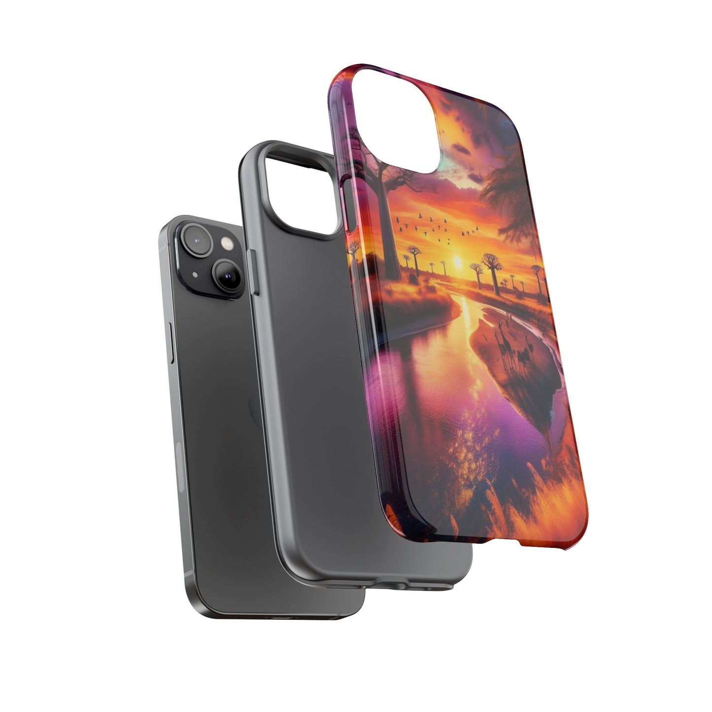 Journey Through Radiant Savannah - Phone Case