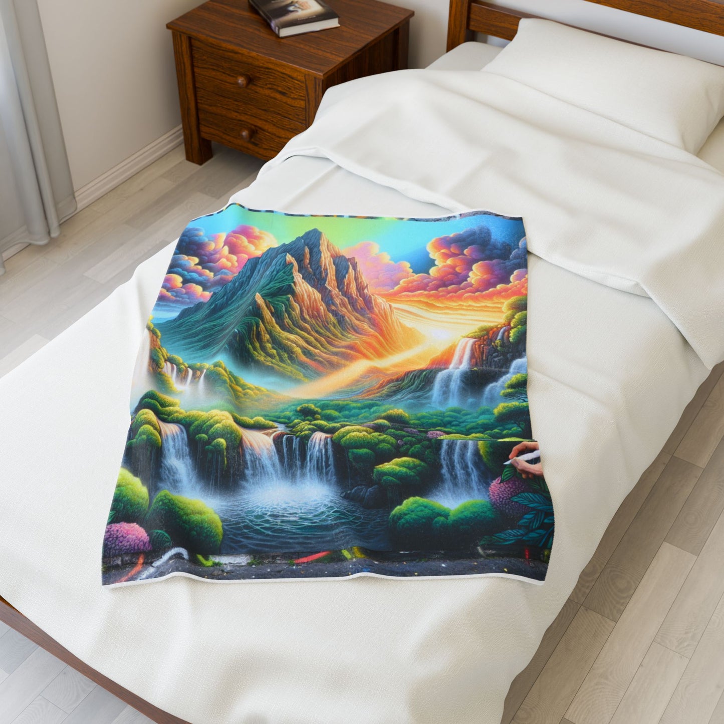 Cascading Wonders - Plush Blanket