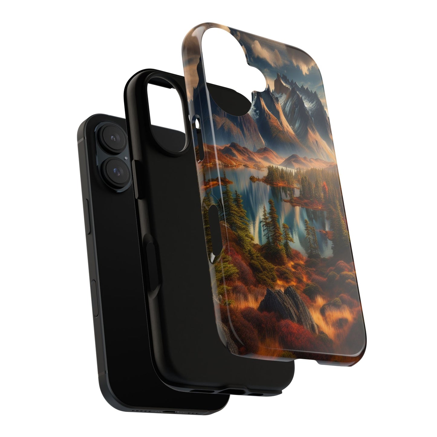 Custom ProtectiveMajestic Peaks and Tranquil WatersIphone Case Compatible With Iphone 16 15 14 - Phone Cover
