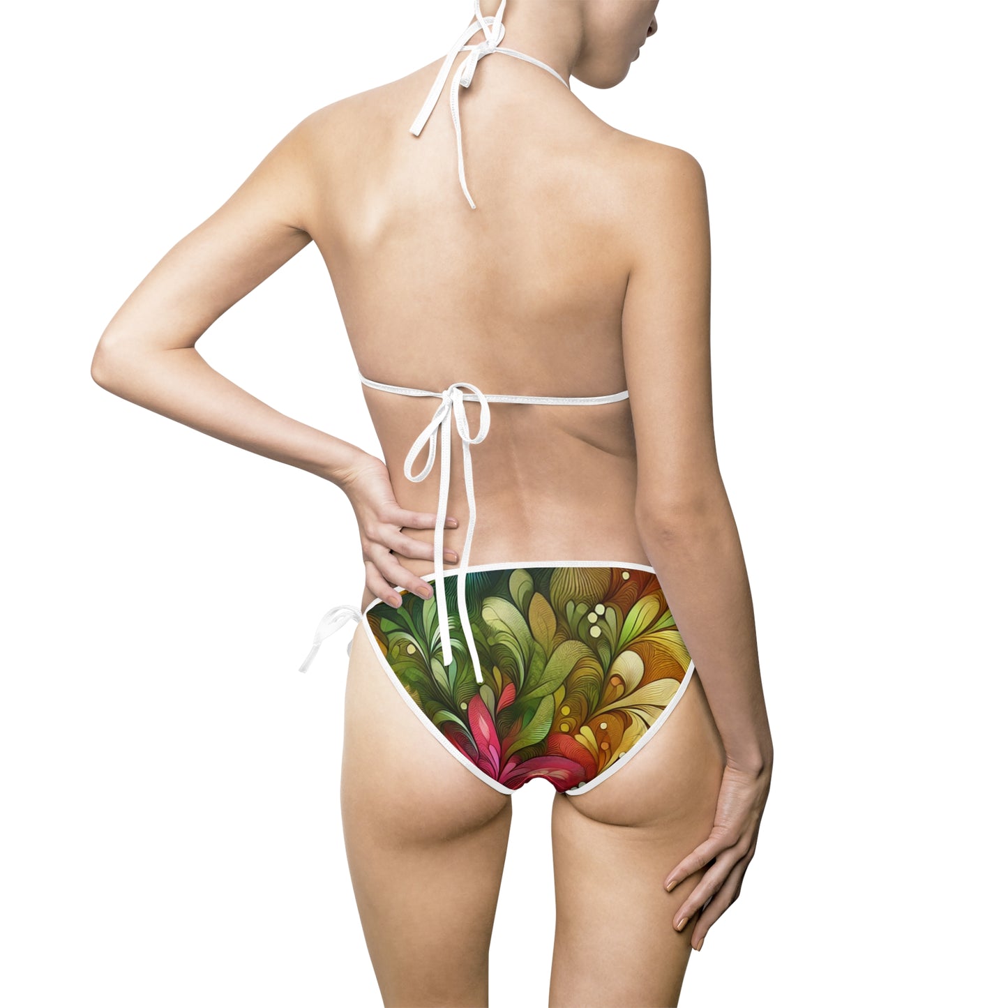 Women's Colorful Botanical Tapestry Bikini Swimsuit