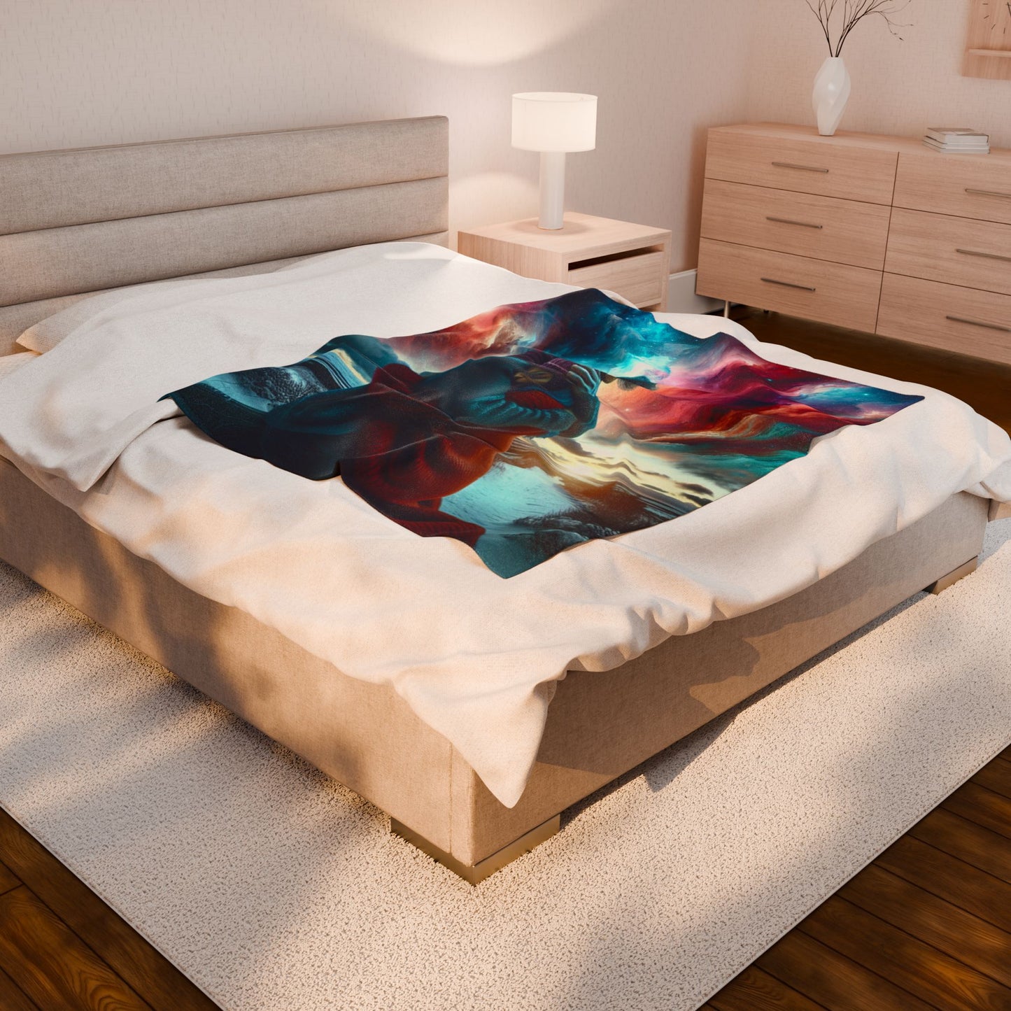 Embrace Under Starlit Skies - Plush Blanket