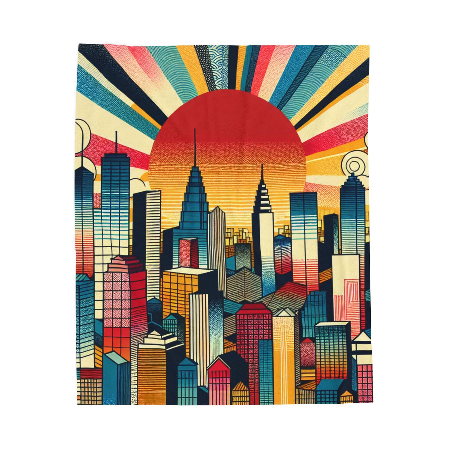 Radiant Metropolis Vista - Plush Blanket