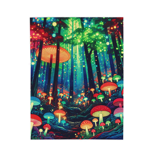 Mushroom Wonderland - Plush Blanket