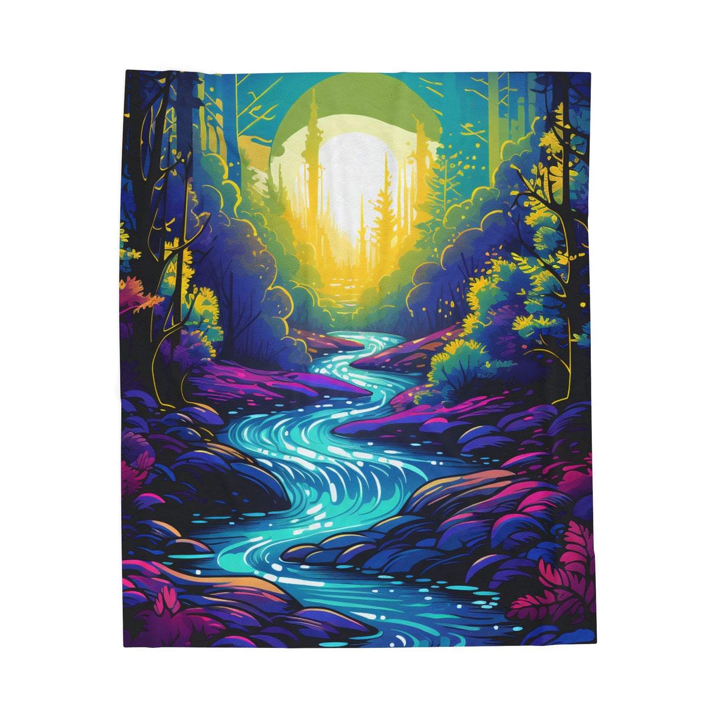 Enchanted Forest Moonlight Sonata- Plush Blanket