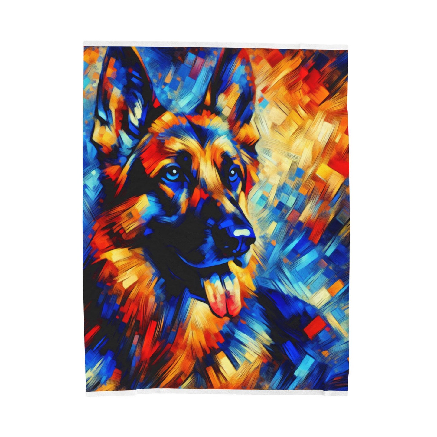 Chromatic Canine Harmony - Plush Blanket